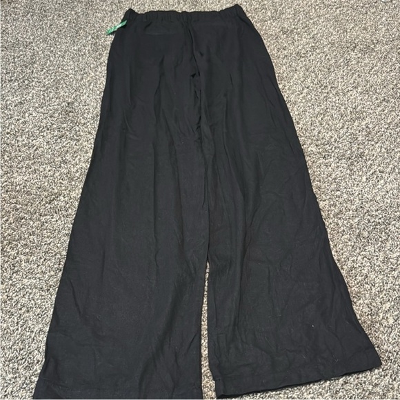 NWT! GAP Black Easy Wide-Leg Linen-Blend Trouser - Multiple Sizes 💎 - Picture 6 of 9